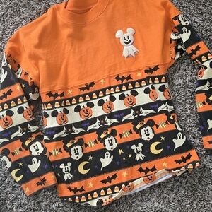 Disney Halloween Mickey Mouse Orange and Black Sweater